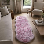 EasyJoy Faux Sheepskin Rug, Fluffy Faux Fur Rug, Ultra Soft Shag Area Rug - Image 8