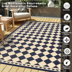 HUGEAR Outdoor Rug for Patios Clearance, Waterproof Mat, Large Outside Carpet - Image 3