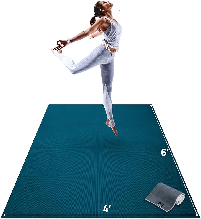 Gorilla Mats Large Yoga Mat – 6'x4', Anti Fatigue, Stretching by YoGorillaMats