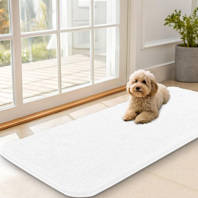 OLANLY Dog Door Mat for Muddy Paws 47x20, Absorbs Moisture and Dirt, Absorbent by OLANLY