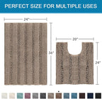 H.VERSAILTEX Bathroom Rugs Bath Rug Set 2 Piece Bathroom Contour Rug Toilet Mat - Image 5