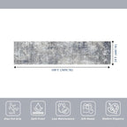 2x10 ft Washable Hallway Runner Rug – Non-Slip Stain-Resistant Low-Pile Long - Image 2