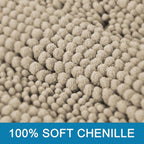 H.VERSAILTEX Bath Rugs for Bathroom Non Slip Bath Mats Thick Chenille Striped - Image 3