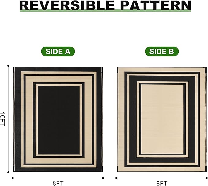RURALITY Outdoor Rugs 8x10 Waterproof - Image 2