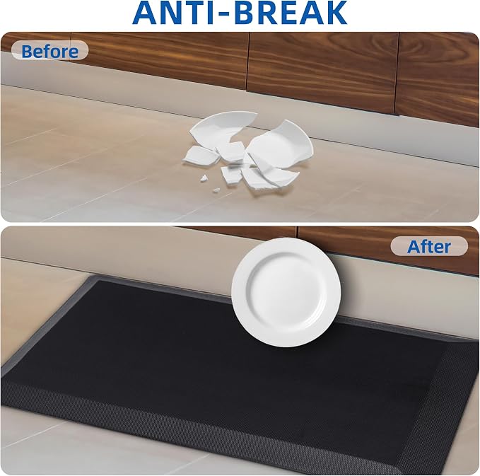 Anti Fatigue Kitchen Mats for Floor, 9/10 Extra Thick Cushioned Standing Desk - Image 6