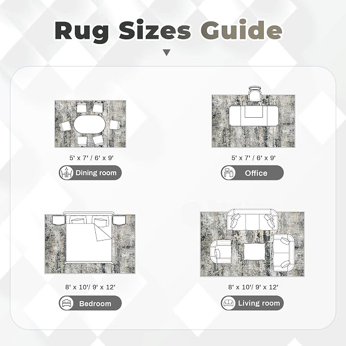 pmtsns Area Rugs 2x8 Runner Rug: Washable Hallway Rug Modern Abstract Neutral - Image 8