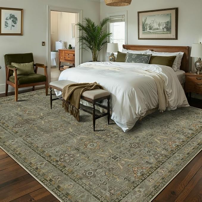 Rugxara 8x10 Area Rugs for Living Room Bedroom, Large Washable Rug, Vintage - Image 3