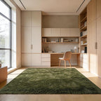 Andecor Shag Area Rug for Living Room, 5 x 8 Feet Olive Green Soft Fluffy - Image 6