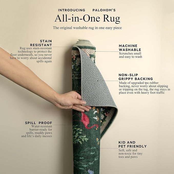 Washable Kitchen Rug Runners for Hallways: 2'6"x8' Bedroom Runner Rugs Non Slip - Image 4
