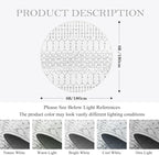 Lahome Moroccan Circle Rug 6Ft Washable Large Round Area Rugs - Image 2