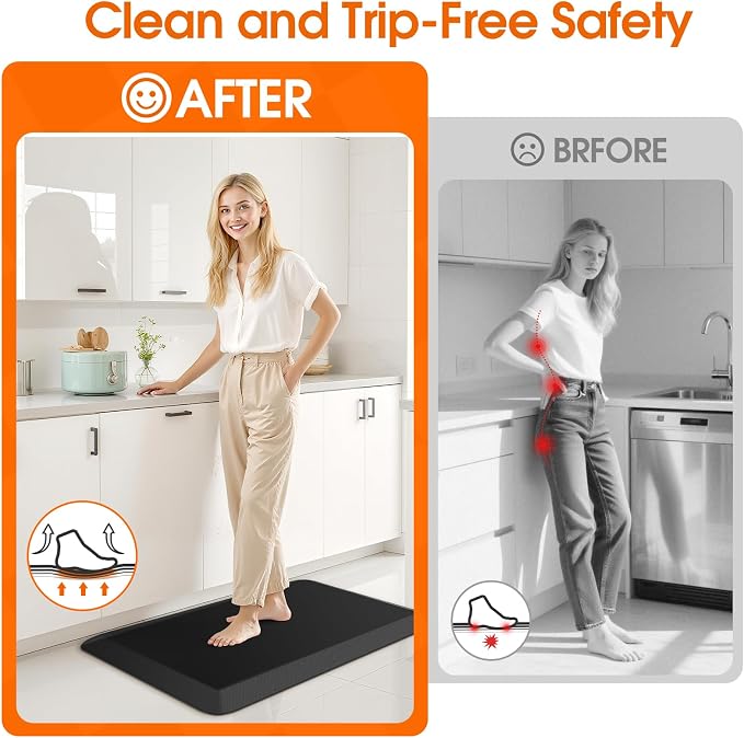 4/5 Inch Thicker Kitchen Mat, Cushioned Thick Floor Comfort Mat, - Image 5