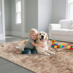 yongyangjuxin Fluffy Rug Shag Area Rug, Mottling Beige 10x14 Area Rugs - Image 4