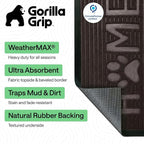 GORILLA GRIP 100% Waterproof All-Season WeatherMAX Doormat 35x23, US Designed - Image 2