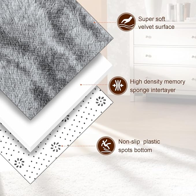 TWINNIS Super Soft Shaggy Rugs Fluffy Carpets, 5x8 Feet, Indoor Modern Plush - Image 2
