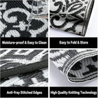 HUGEAR Outdoor Rug for Patios Clearance, Waterproof Mat, Large Outside Carpet - Image 6