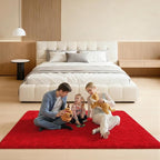5x7 Area Rugs for Living Room, Large Fluffy Red Rugs for Bedroom, Fuzzy Shag - Image 6