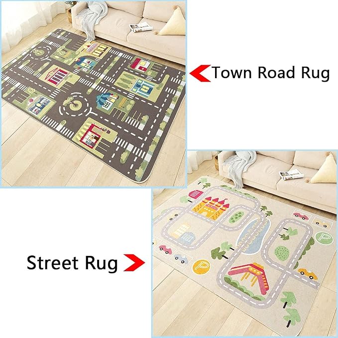 Kid Rug Carpet Playmat for Toy Cars and Train，Play Area Rug - Image 7