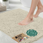 GORILLA GRIP Bath Rug Mat 60x24, Thick Absorbent Chenille, Quick Dry Microfiber by Unknown