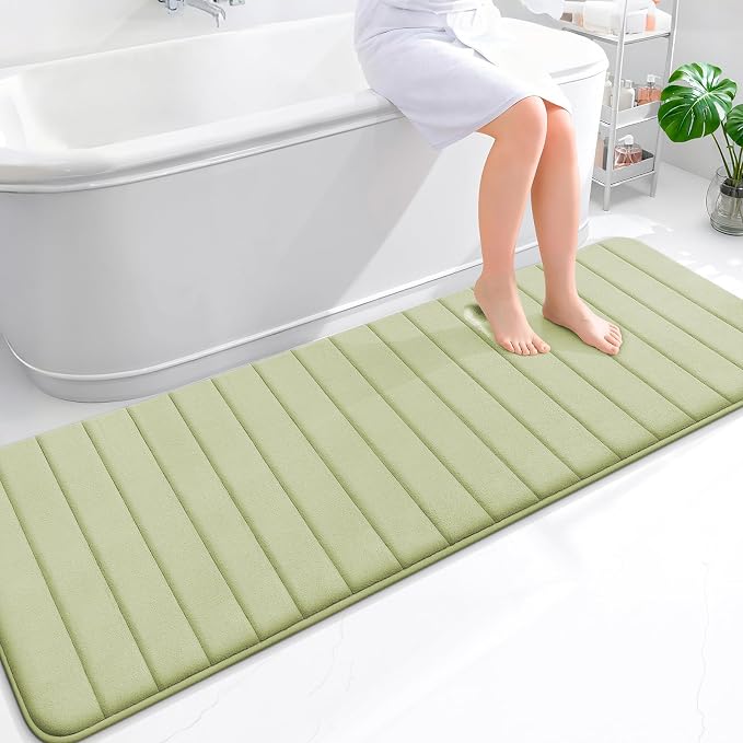 OLANLY Memory Foam Long Bathroom Rugs Runner 70x24, Super Soft Absorbent Bath by OLANLY