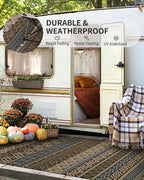 MontVoo Outdoor Rug Carpet Waterproof-Patio Rug Mat 6x9 Reversible RV Outdoor - Image 9