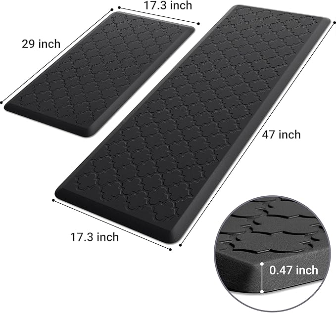 Kitchen Mat Cushioned Anti-Fatigue Floor Mat, Waterproof Non-Skid Ergonomic - Image 2