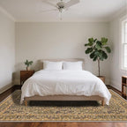 5x7 Washable Area Rugs for Living Room, Stain Resistant Vintage Rugs for Dining - Image 3