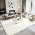BENRON Fluffy Rugs for Living Room 5x7 Cream White, Washable Large Area Rugs by BENRON