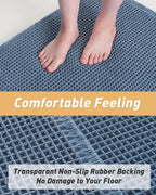 AMOAMI Upgraded Waffle Runner Rug Super Absorbent Non Slip Bath Mats - Image 3