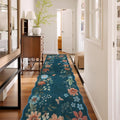 Lahome Floral Hallway Runner Rug Non Slip, Kitchen Distressed Carpet by Lahome