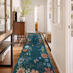 Lahome Floral Hallway Runner Rug Non Slip, Kitchen Distressed Carpet by Lahome