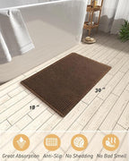 AMOAMI Upgraded Waffle Bath Mat, Super Absorbent Non Slip Bath Mats - Image 2