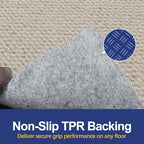 Faux Jute Hallway Runner Rug 2'x8', Washable & Non-Slip, No Odor. Farmhouse - Image 2