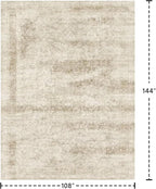 Latte&Fog 9x12 Area Rug for Living Room, Extra Large Vintage Beige Washable Rugs - Image 2