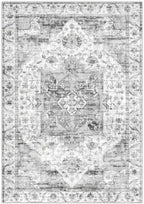9x12 Area Rug for Living Room-Vintage Farmhouse Boho Floral Washable Stain - Image 7