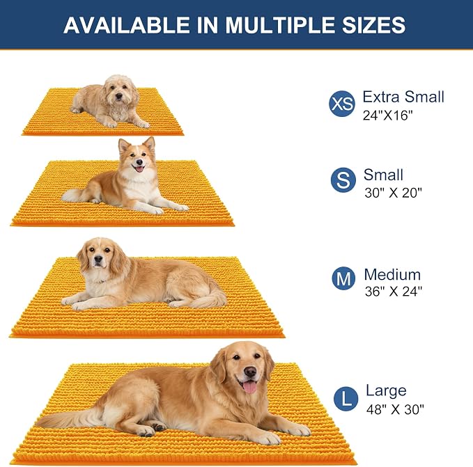 OLANLY Dog Door Mat for Muddy Paws 24x16, Ultra Absorbent Chenille Mud Doormat - Image 2