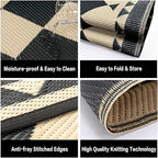 HUGEAR Outdoor Rug for Patios Clearance, Waterproof Mat, Large Outside Carpet - Image 6