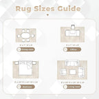 pmtsns Area Rugs 6x9 for Living Room: Washable Rug Modern Abstract Neutral Soft - Image 8
