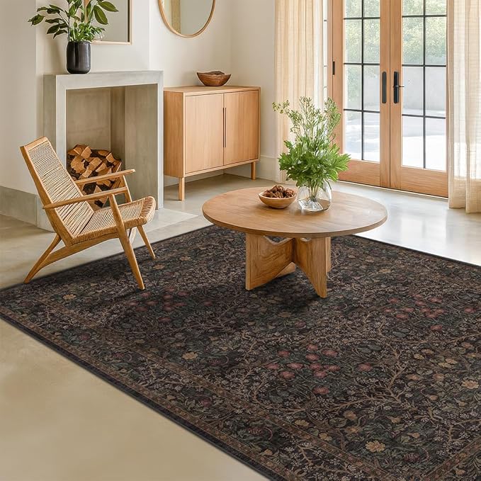 Hazo Haus Taupe Brown 5x8 Rug for Living Room by HazoHaus