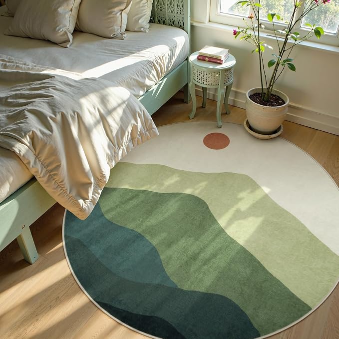 Sunrise Circle Area Rug 5ft, Large Round Rugs - Image 7