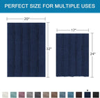 H.VERSAILTEX Navy Blue Bathroom Rugs 2 Piece, Bath Mat Set Slip-Resistant Extra - Image 2