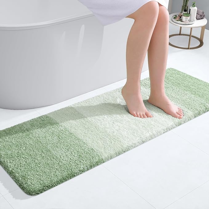 OLANLY Bathroom Runner Rugs Mat 47x17, Extra Soft Absorbent Microfiber Bath Rugs by OLANLY