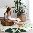 Lahome Boho Round Rugs - 4Ft Washable Non-Slip Small Round Area Rug Throw Soft - Image 4