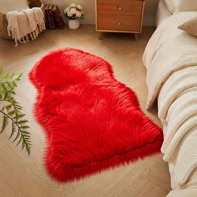 EasyJoy Ultra Soft Faux Fur Rug Fluffy Sheepskin Rug - Image 3