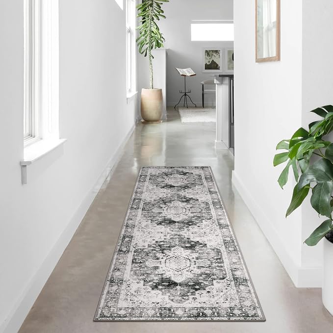 Moynesa Ultra-Thin Washable Runner Rug 2x7 - Image 3