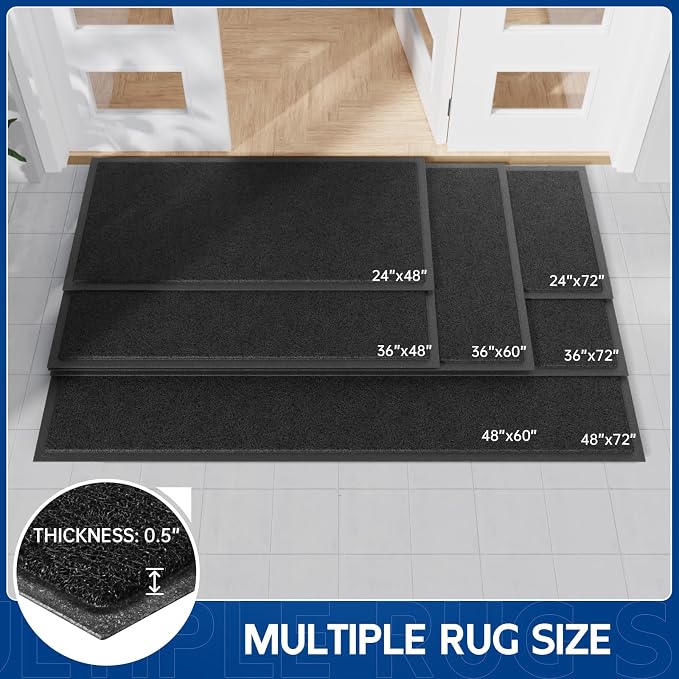 Sturdy Front Door Mat, Fade Resistant, Waterproof Low Profile Entry Mat - Image 2