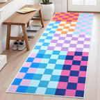 Terrug Multicolored Checkered Area Rug - Image 3