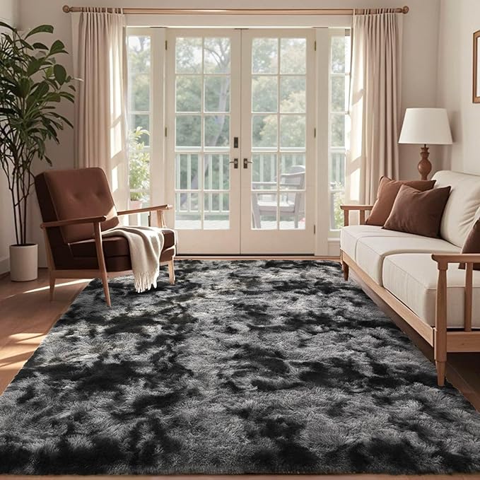 6x9 Ft Large Shag Rugs for Living Room Decor, Tie-Dyed Ultra Soft Fluffy Furry - Image 2