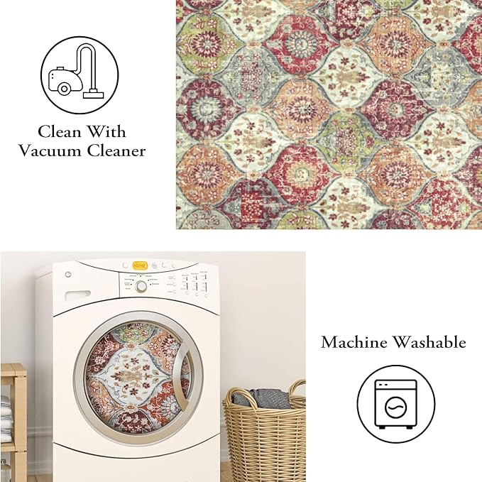 Lahome Moroccan Machine Washable Rugs - Image 6