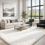 4x6 Area Rugs for Living Room Rug: Soft Fluffy Shag White Rugs for Bedroom - Image 2