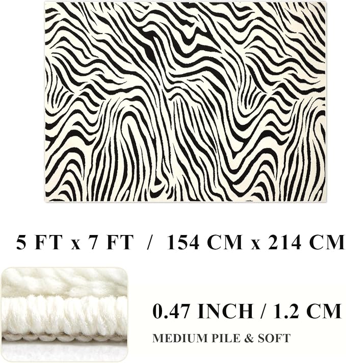 YIHOUSE 5×7 Ft Area Rugs for Living Room: Modern Washable Rug - Image 8